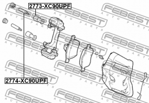 Втулка напрпавляющая передн суппорта верхняя VOLVO XC90 03- 2774-XC90UPF 2774-XC90UPF FEBEST