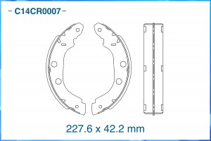 Тормозные колодки задние барабанные Low Metallic C14CR0007 C14CR0007 CWORKS