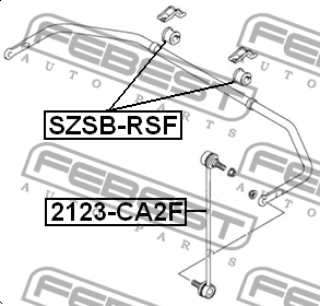 Втулка стабилизатора передняя SUZUKI SWIFT 03-10 SZSB-RSF SZSB-RSF FEBEST