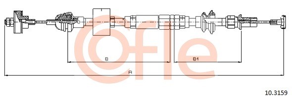 трос сцепления! 1070/820\ VW Polo/Lupo 94> 92103159 COFLE