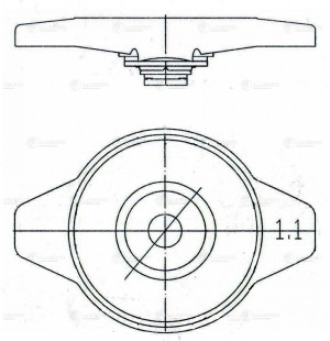 Крышка (пробка) радиатора для ам Toyota,Suzuki,Subaru,Mazda,Honda 1.1 bar (мал.  LL 1902 LUZAR