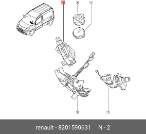 переключатель стеклоочистителей подрулевой!\ Renault Clio III 8201590631 RENAULT