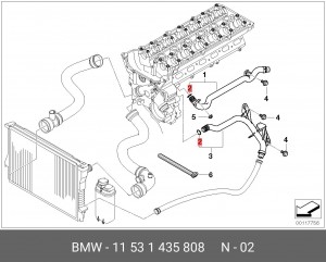 кольцо уплотнительное!\ BMW 11 53 1 435 808 BMW