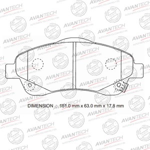 Колодки тормозные дисковые Avantech передние (противоскрипная пластина в компл.) AV1083 AVANTECH