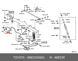 Кронштейн стабилизатора 48823-35060 48823-35060 TOYOTA
