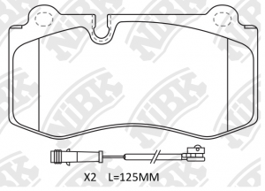 Колодки тормозные MERCEDES S (W221) передние (4шт.) NIBK PN0453W NIBK