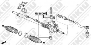 Втулка рулевой рейки HONDA ACCORD 02-08, ODYSSEY 99-03, PILOT 02-08 GS28007 GS28007 JIKIU