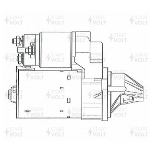 Стартер для а/м Daewoo Nexia (94-)/Chevrolet Lanos (05-) 1.5i (тип BOSCH) (Z=9)  LST0557 START VOLT