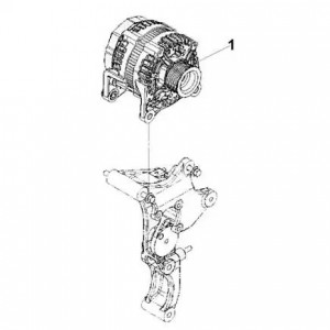 Генератор 3302 дв.КАММИНЗ ISF 2.8 (разъем болт) (5318121) (Haffen) 0474 HAFFEN