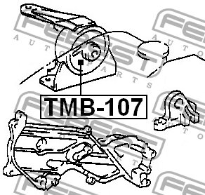 Сайлентблок правой подушки двигателя TMB-107 FEBEST