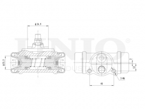 Цилиндр тормозной колесный BRC-20562 UNIO