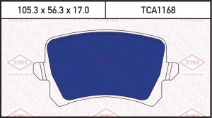 Колодки тормозные дисковые задние AUDI Q3 11-VW Passat/Passat CC/Sharan/Tiguan 0 TCA1168 TATSUMI