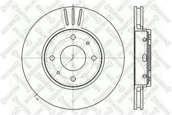 диск тормозной передний!\ Volvo S40/V40 1.6-1.9TD 95> 6020-4839V-SX STELLOX