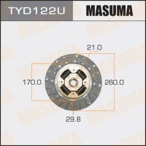 диск сцепления!\ Toyota Land Cruiser 90/Prado KZJ90/KDJ90 96-98 TYD122U MASUMA