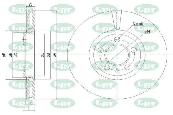 Диск тормозной A1451V A1451V LPR