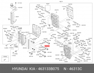 463133B075 ГИДРОКЛАПАН АКПП HYUNDAI/KIA 463133B075 MOBIS