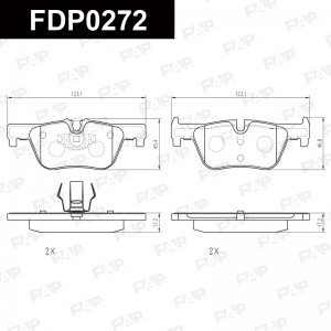 Тормозные колодки дисковые смесь CERAMIC FDP0272 FDP0272 FAP