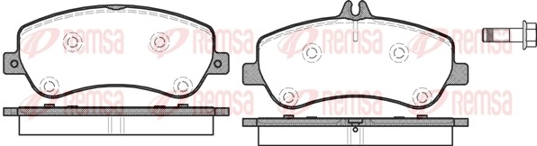 1377 00 [0054206320] !колодки дисковые п.\ MB X204 3.0/3.2CDI/3.5CDI 08> 137700 REMSA