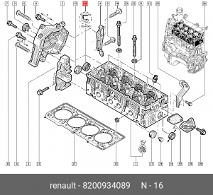САЛЬНИК РАСПРЕДВАЛА ДВ-ЛЯ (РЕЗ, МЕТ. ПРУ 8200934089 8200934089 RENAULT