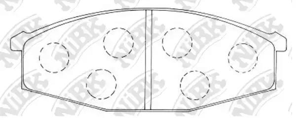 Колодки тормозные NISSAN Patrol (K160,K260) передние (4шт.) NIBK PN2132 NIBK