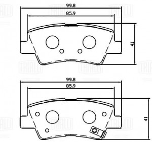 Колодки торм. Hyundai Elantra (16-) диск. зад. (PF 1076) PF1076 TRIALLI