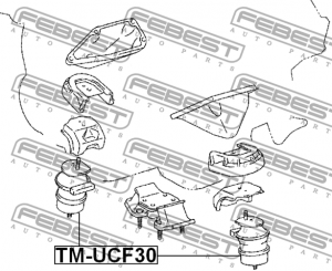 Подушка двигателя (гидравл) LEXUS LS430/CELSIOR UCF30 2000-2006 TM-UCF30 TM-UCF30 FEBEST