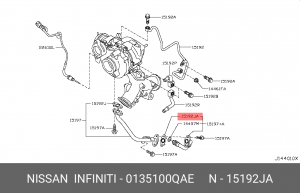 прокладка масляной трубки!\ Nissan 0135100QAE NISSAN