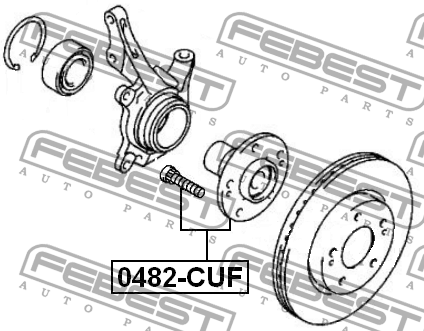 ступица !передн.\ Mitsubishi Lancer 03>/Outlander 02-06 0482-CUF FEBEST
