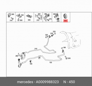 0009988323 КРЫШКА ЗАЩИТНАЯ ТРУБКИ МА A 000 998 83 23 MERCEDES BENZ