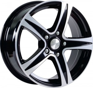 Скад Sakura 15.0 / 6.5J PCD 5x114.30 ET 40.00 ЦО 66.10 Литой / Черный с полирова 1270805 SKAD