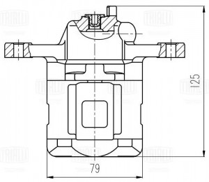 Суппорт торм. для а/м Hyundai Sonata NF (05-)/YF (10-) зад. прав. d=34мм (CF 201 CF 201902 TRIALLI