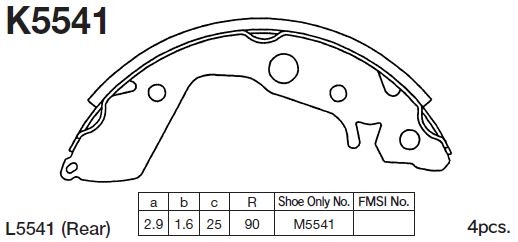 K5541 колодки тормозные барабанные!\ Honda Jazz/City/Life K5541 MK KASHIYAMA