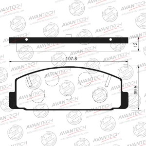 Колодки тормозные дисковые Avantech задние  (противоскрипная пластина в компл.) AV923 AVANTECH