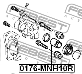 поршень суппорта! d43 \ Toyota Avensis Verso/Previa 90> 0176-MNH10R FEBEST