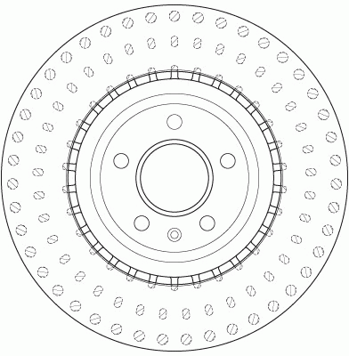 Диск тормозной передний AUDI A4 (B8), A6 (C7), Q5 (8R) 345мм DF6149S DF6149S TRW