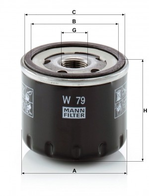 RENAULT LAGUNA/MEGANE/MASTER D=76/ H=63/ M20x1.5 W79 MANN FILTER