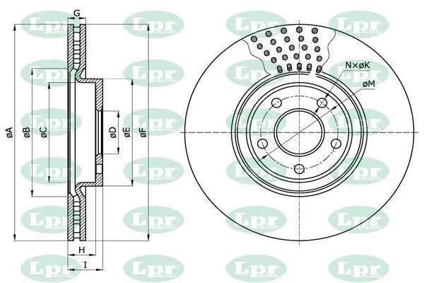 Диск тормозной F1039V F1039V LPR