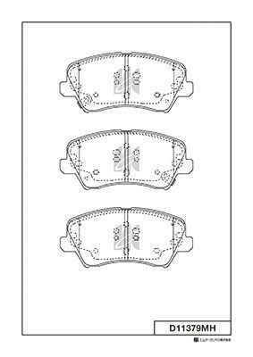 D11379MH колодки тормозные дисковые передние!\ Hyundai Elantra D11379MH MK KASHIYAMA