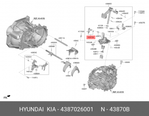 HYUNDAI ACCENT II (+ТАГАЗ) (2000-2012) 4387026001 HYUNDAI KIA