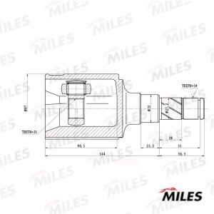 ШРУС внутренний Chevrolet cruze (09-) 1.6i (GSP 608039) GA10118 GA10118 MILES