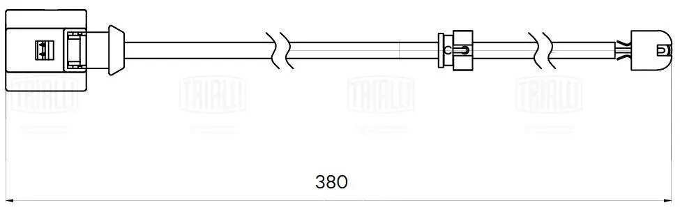 Датчик износа передних тормозных колодок L=380 R18 PFS 0158 TRIALLI
