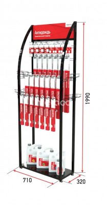ДИСПЛЕЙ ДЛЯ ЩЕТОК СТЕКЛООЧИСТИТЕЛЯ 21 крючок / 1500 mm 9601001 METACO