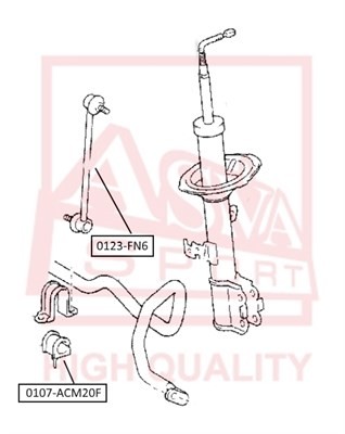 ВТУЛКА ПЕРЕДНЕГО СТАБИЛИЗАТОРА D25 TSB-ACM20F TOYOTA 0107ACM20F 0107-ACM20F ASVA