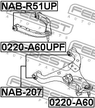 Сайлентблок NAB-207 NAB-207 FEBEST