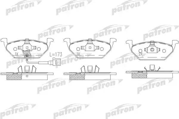 Колодки тормозные дисковые передн PBP1398 PBP1398 PATRON