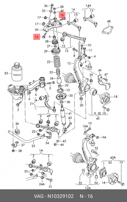 Болт VW AUDI OE N 103 291 02 VAG