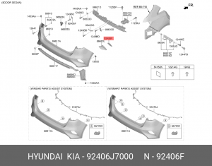 СВЕТООТРАЖАЮЩАЯ НАКЛАДКА БАМПЕРА 92406J7000 92406J7000 HYUNDAI KIA