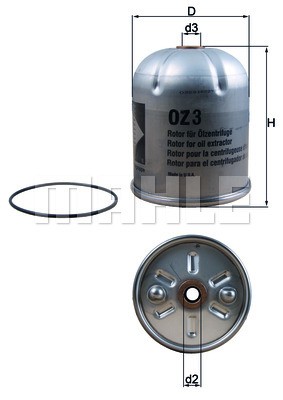 фильтр масляный! центрифуги\ RVI OZ3D MAHLE KNECHT