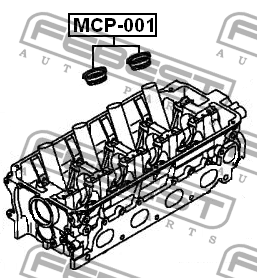 Кольцо уплотн свечного колодца (2 шт. в упаковке) MITSUBISHI LANCER 00-09 MCP-00 MCP-001-PCS2 FEBEST