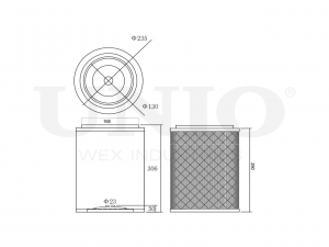 Фильтр воздушный FLT-10225 UNIO
